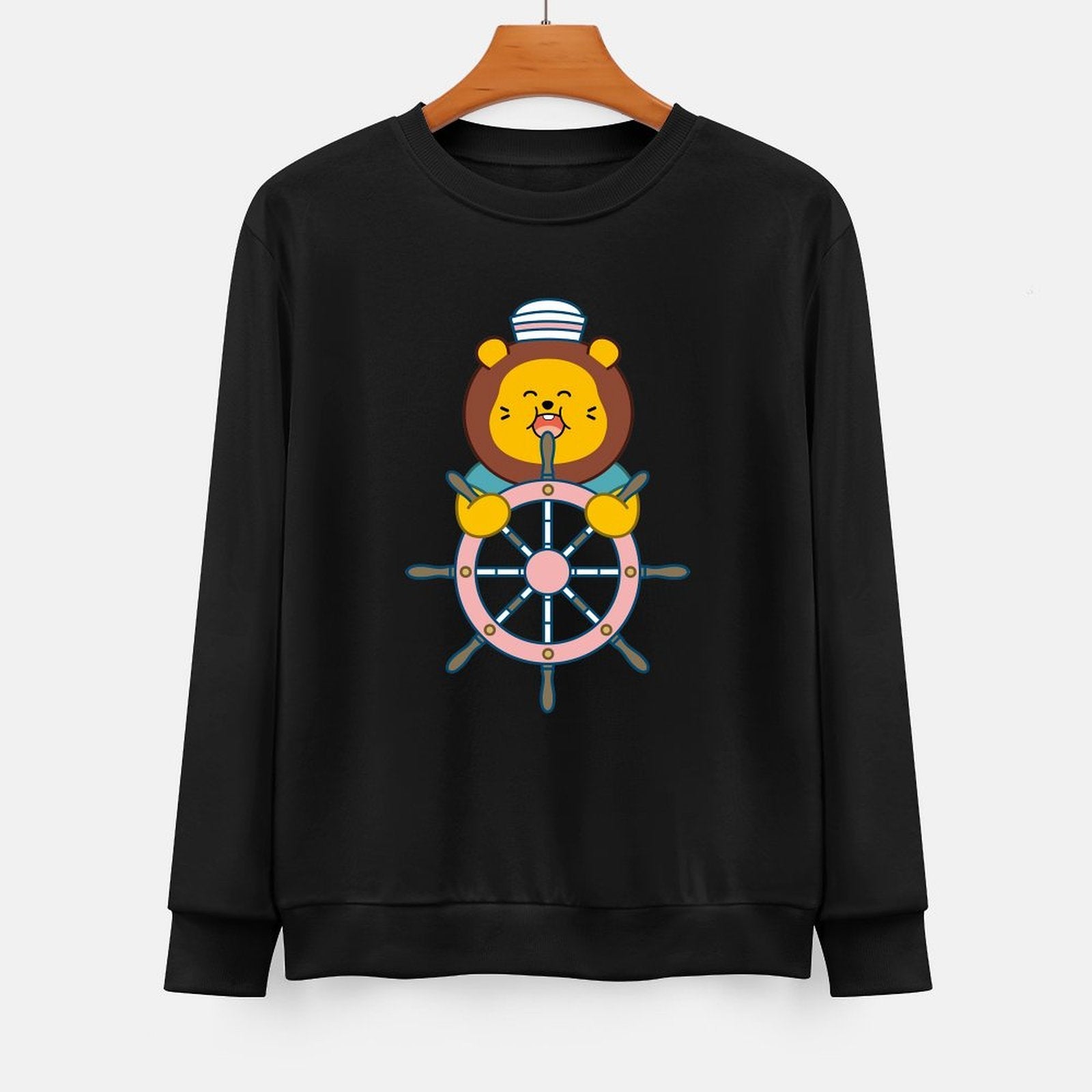 Front Patterned Long Sleeve TopHeavyweight Indoor